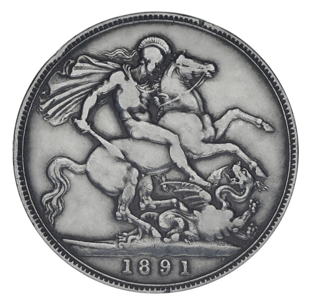 Колекційна монета Великобританія 1 крона 1891 срібло F-VF (М21492)