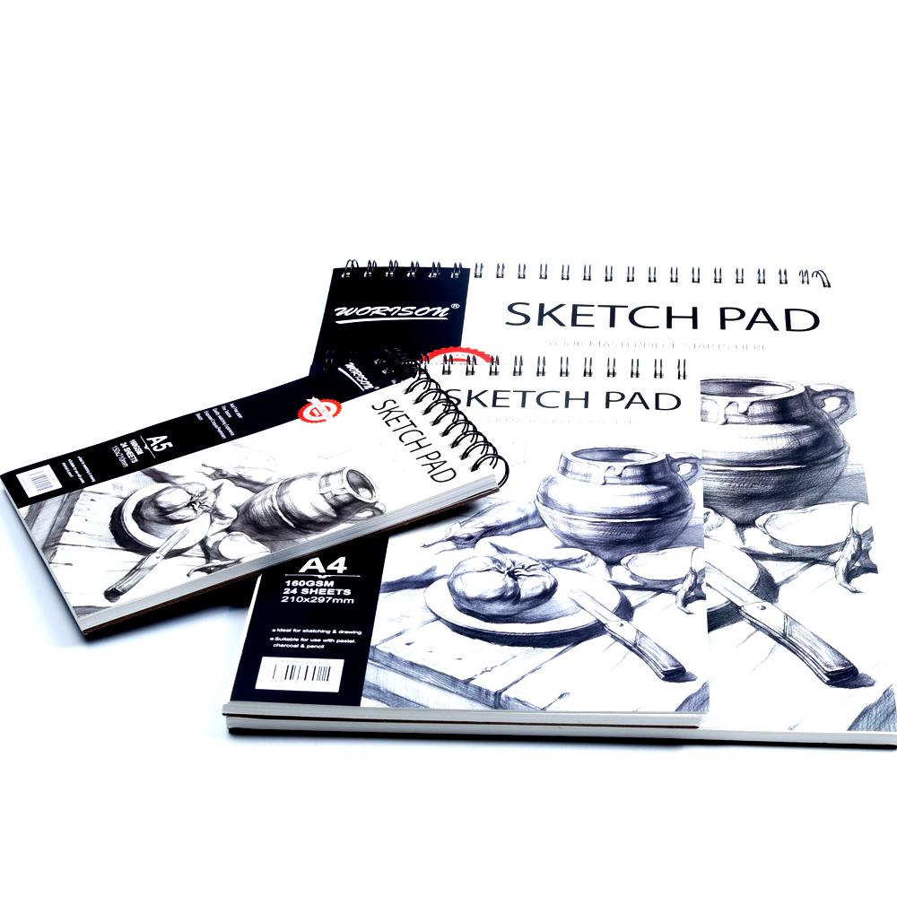 Альбом на пружине Worison Sketch Pad 24 л. 160 г/м² А4 (W5301-A4) - фото 3