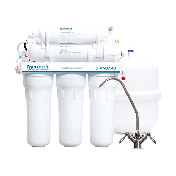 Фильтр обратного осмоса Ecosoft Standard для очистки воды с минерализатором (MO650MECOSTD)