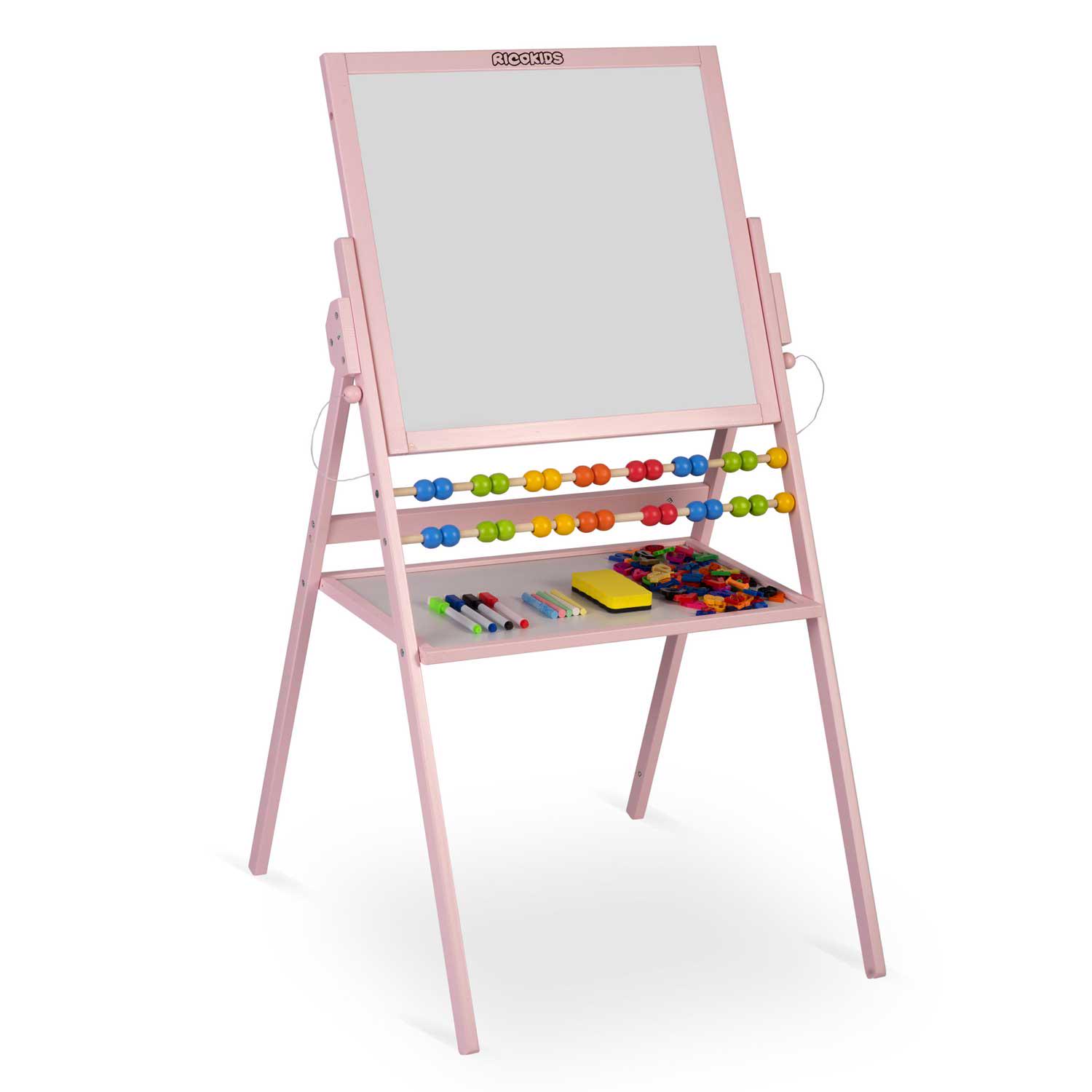 Доска меловая Ricokids магнитная поворотная Розовый (431807)