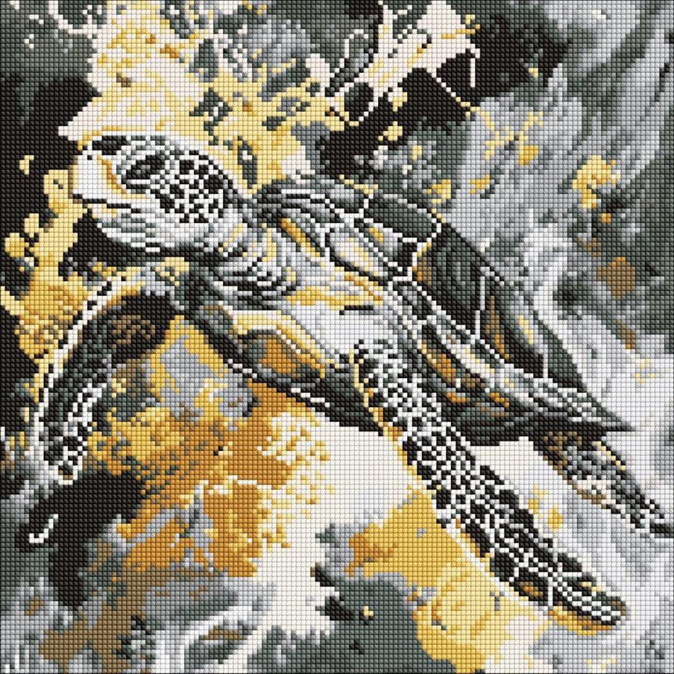 Алмазная мозаика Ideyka Золотая черепаха 40x40 см (AMO8262)