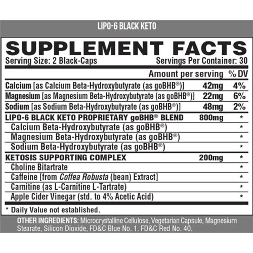 Комплексний жироспалювач Nutrex Lipo-6 Black Keto 60 Caps - фото 2