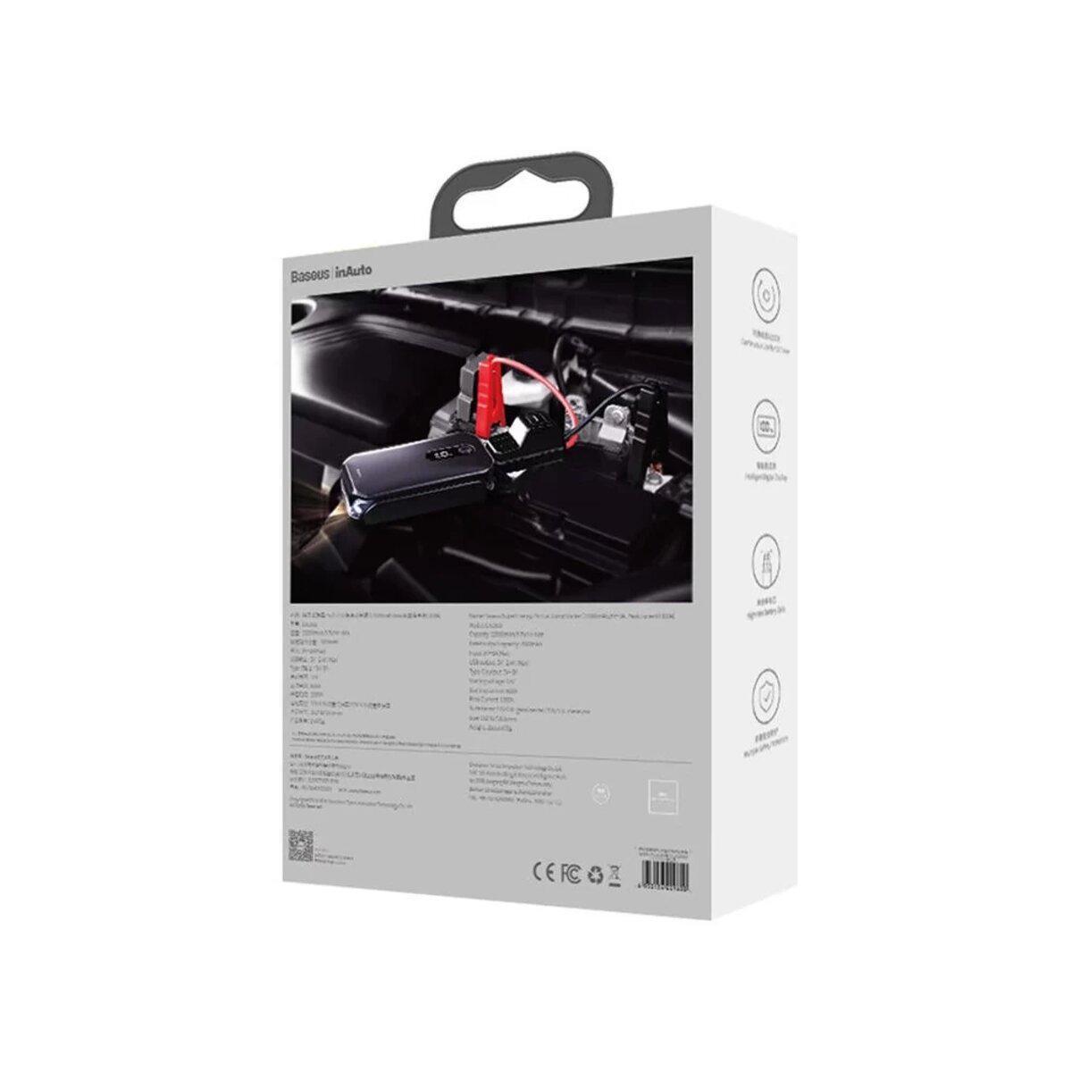 Пуско-зарядное устройство BASEUS Super Energy Pro Car Jump Starter 12000 mAh Black - фото 7 Пуско-зарядное устройство BASEUS Super Energy Pro Car Jump Starter 12000 mAh Black - фото 7