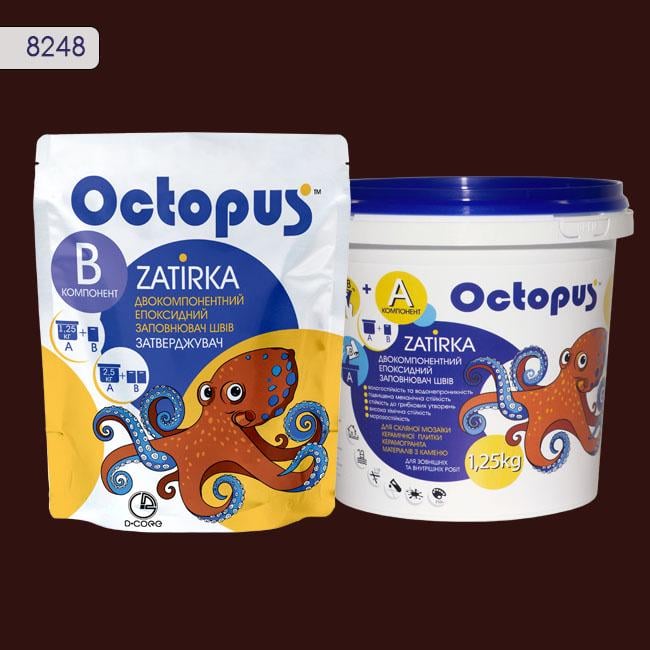 Затирка для плитки Octopus Zatirka 8248 эпоксидная 1,25 кг