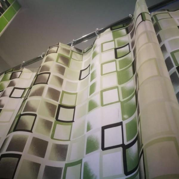 Штора у ванну miranda каре Зелений (MR45975) - фото 5