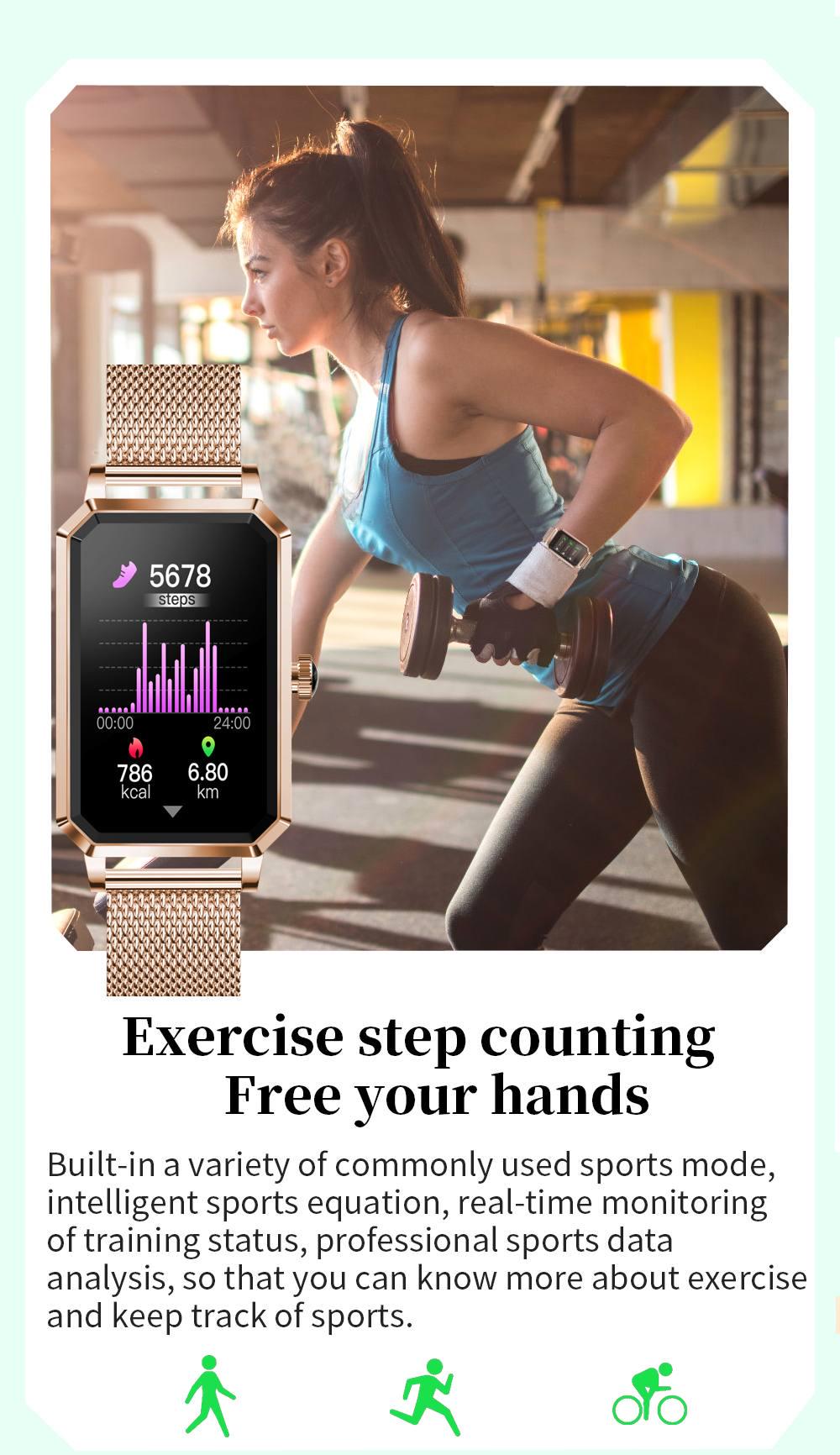 Смарт-часы Bakeey NX2 тонометр/пульсоксиметр 2 ремешка Gold (6aadfa81) - фото 6 Смарт-часы Bakeey NX2 тонометр/пульсоксиметр 2 ремешка Gold (6aadfa81) - фото 6