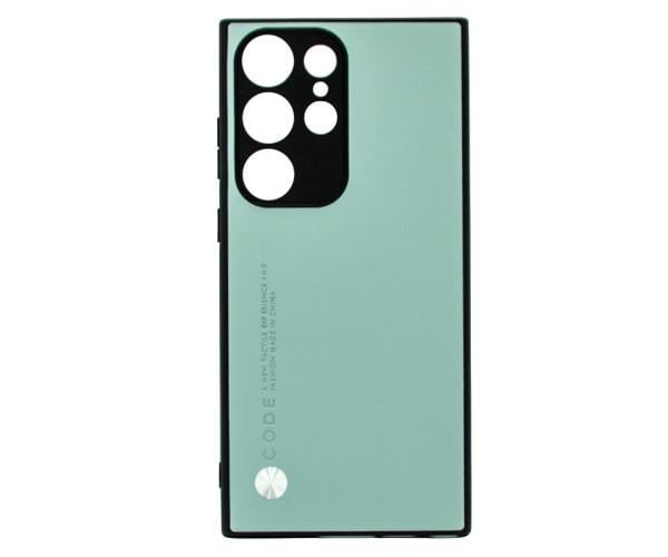 Кожаный чехол - накладка CODE Tactile Experience для Samsung Galaxy S24 Ultra Мятный