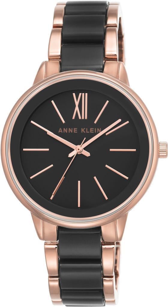 Наручные часы женские Anne Klein AK/1412BKRG Черный/Розовое золото