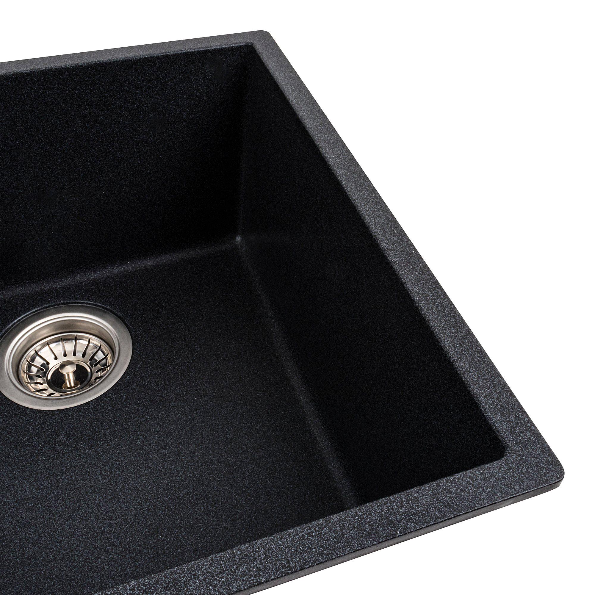 Мийка для кухні гранітна Platinum 4040 RUBA матова Карбон - фото 3 Мийка для кухні гранітна Platinum 4040 RUBA матова Карбон - фото 3