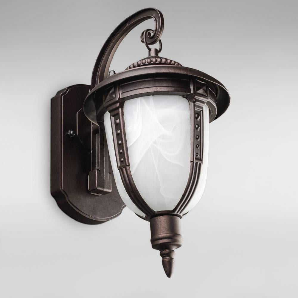 Світильник настінний вуличний Light House DL-18856/1W матовий Коричневий/Білий