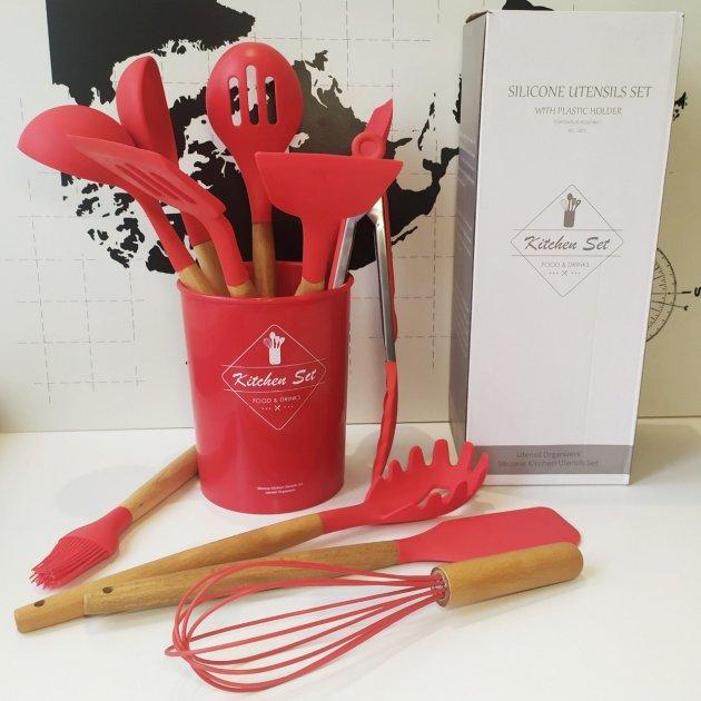 Набор кухонных принадлежностей Kitchen Set RB-2239 силиконовый 12 пр. Красный (RB2239\3) - фото 2