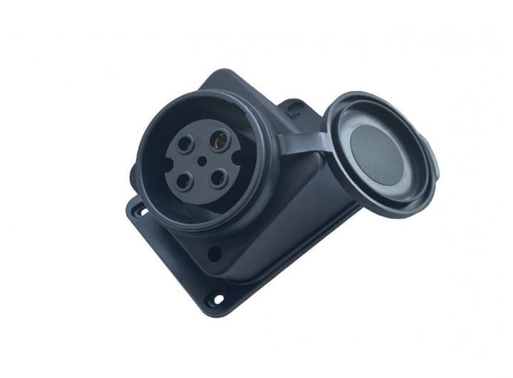 Розетка каучуковая Luxel силовая стационарная 32А Черный (1137)