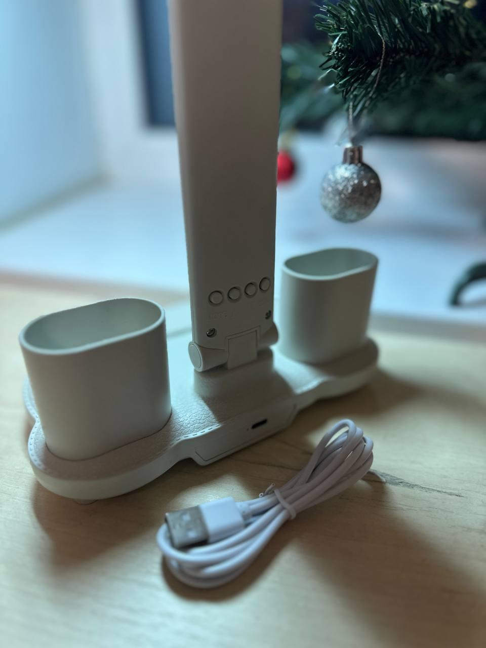 Настільна лампа LED на акумуляторах для дому та офісу з термометром/годинником/календарем (2461128224) - фото 7 Настільна лампа LED на акумуляторах для дому та офісу з термометром/годинником/календарем (2461128224) - фото 7