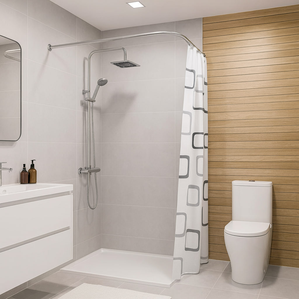 Карниз для ванной угловой Artlend 120х90 см Хром (karn-120-1) Карниз для ванной угловой Artlend 120х90 см Хром (karn-120-1)