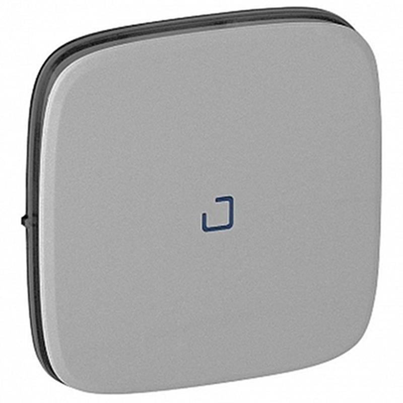 Лицевая панель выключателя Legrand Valena ALLURE 1 клавиша/с подсветкой Алюминий (755087)