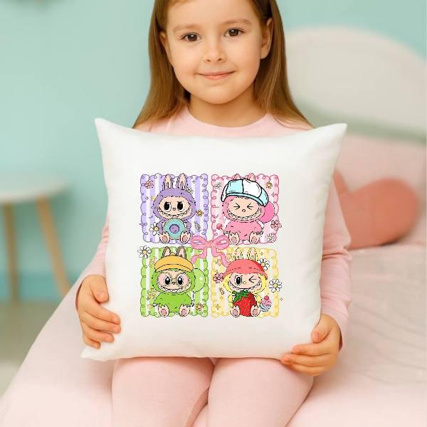 Подушка декоративна плюшева Labubu 30x30 см (29031474) - фото 4