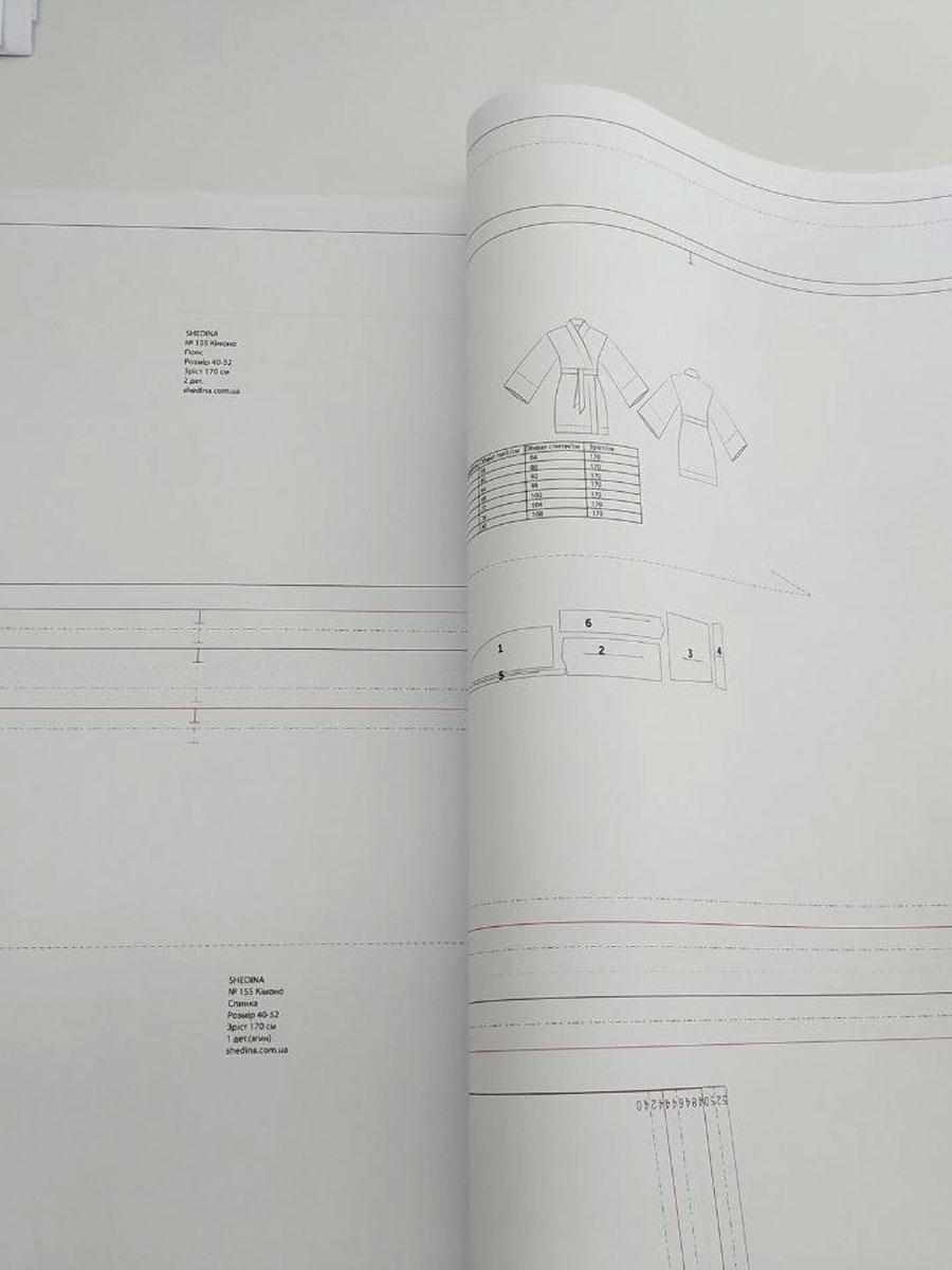 Паперова викрійка № 155 Кімоно р. 40/42/44/46/48/50/52 (15505202) - фото 4