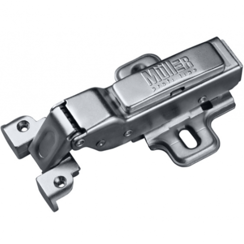Петля мебельная полунакладная Muller 95° Clip-On для алюминиевого профиля с доводчиком (714556)