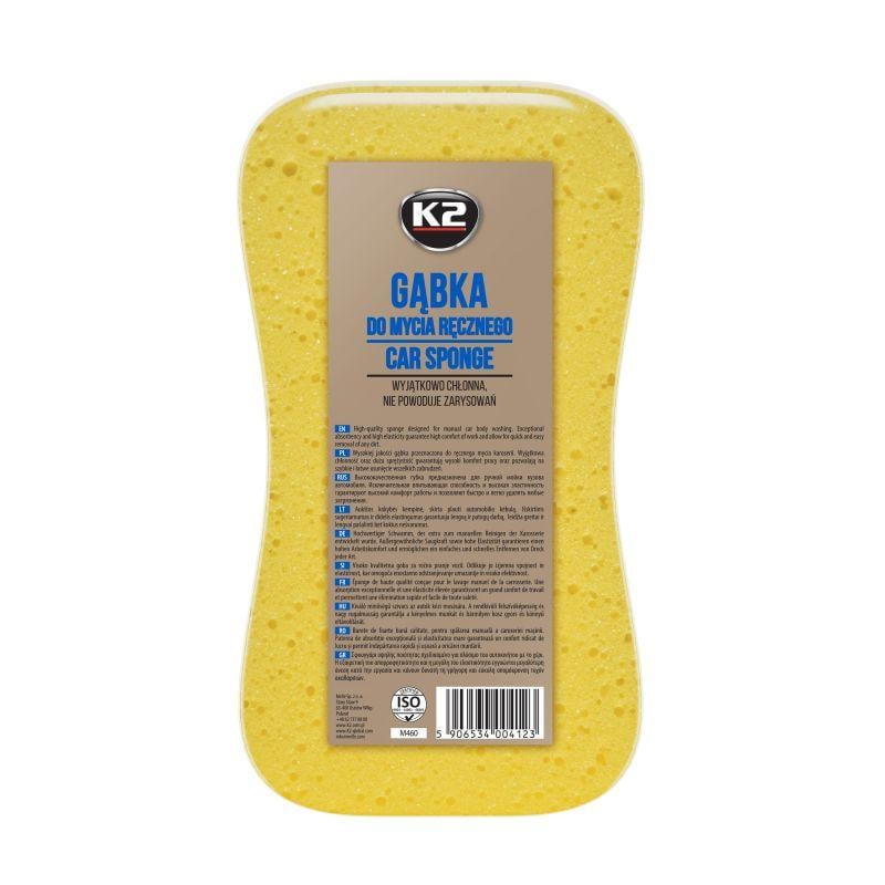 Губка К2 Car Sponge для ручной мойки 23х12х6 см Желтый Губка К2 Car Sponge для ручной мойки 23х12х6 см Желтый