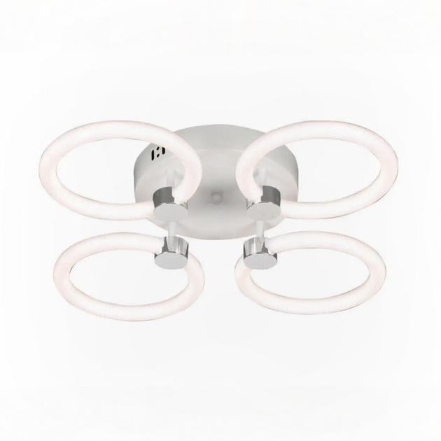 LED-люстра потолочная Valeso с пультом и круглыми плафонами 3000/6500K IP20 G 2588/4 56W Хром (28686223)