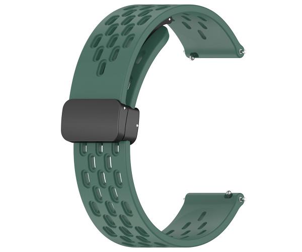 Ремешок Silicone Net для Samsung Galaxy Watch 7 с магнитной застежкой 20 мм Зеленый