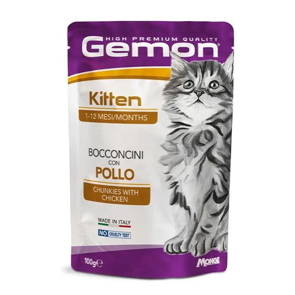 Корм для кошек влажный GEMON Cat Wet Kitten курица 100 г (000025791)