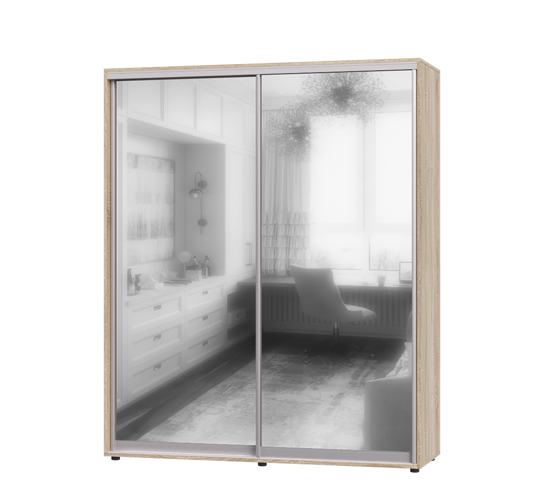 Шкаф-купе двухдверный Эверест ШК-02 180х60х220 см Дуб Сонома (07055)