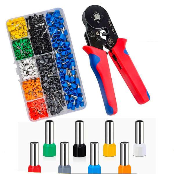 Кліщі для обтиску 0,25-10,0 мм.кв. та набір наконечників 1800 шт. (id_2251) Кліщі для обтиску 0,25-10,0 мм.кв. та набір наконечників 1800 шт. (id_2251)