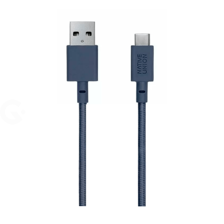 Кабель синхронизации Native Union Belt Cable USB-A to USB-C 1.2m, Marine (BELT-KV-AC-MAR) - фото 2