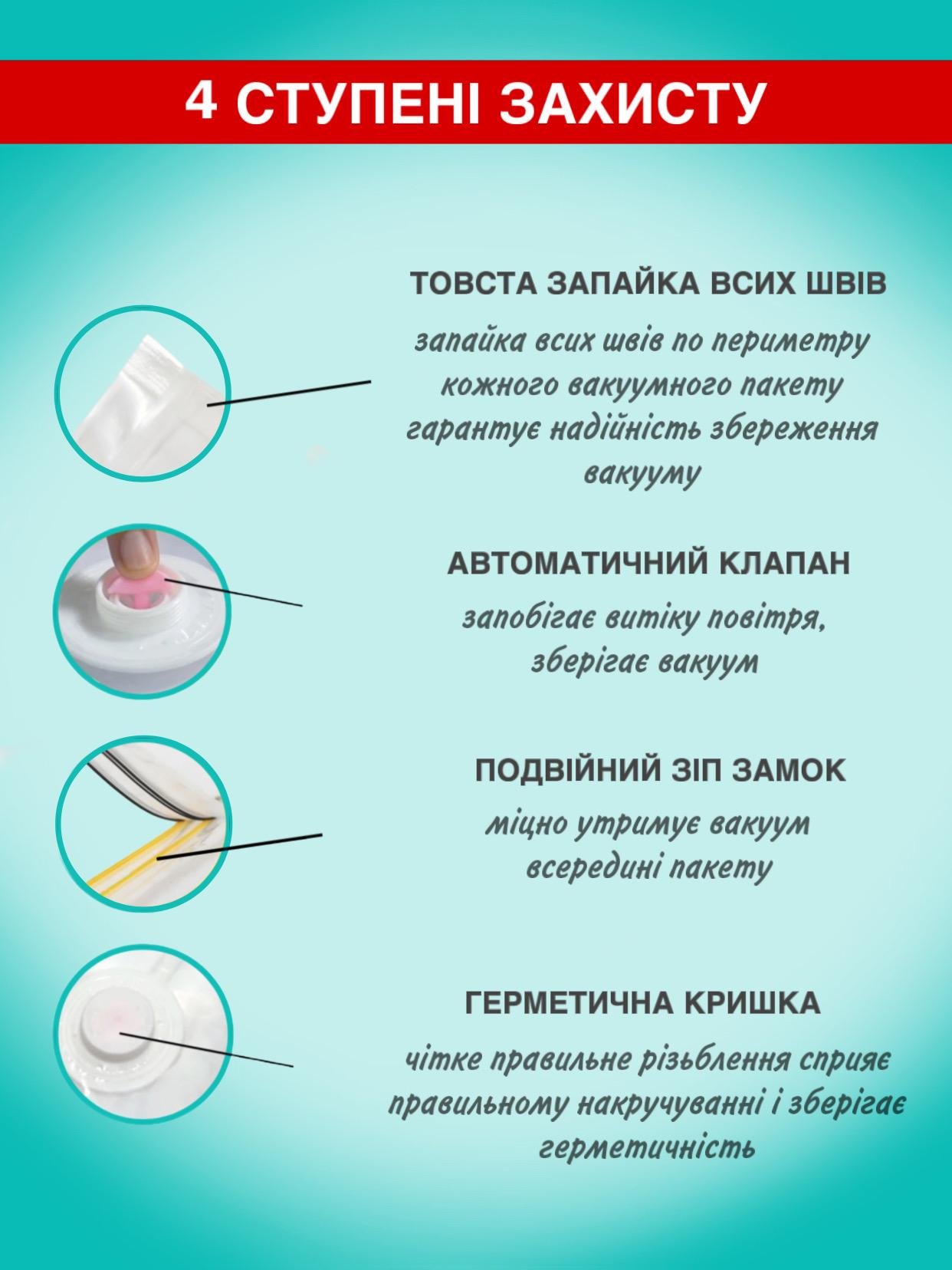 Пакеты вакуумные для одежды с насосом и клапаном 12 шт. - фото 5