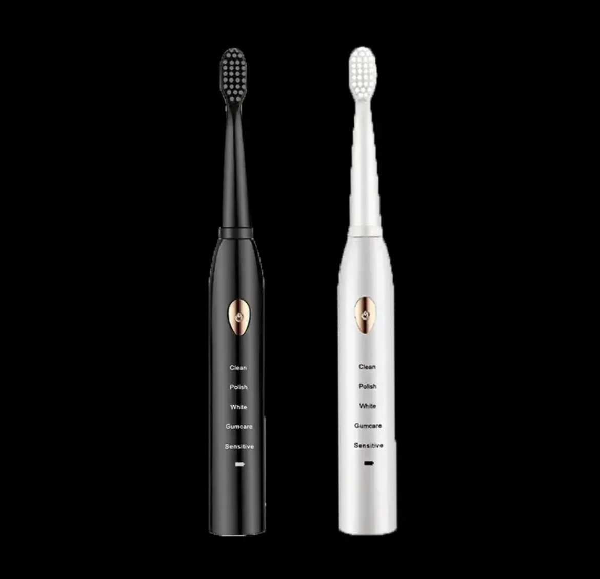 Електрична зубна щітка ультразвукова SONIC TOOTHBRUSH IPX7 на акумуляторі зі змінними насадками від USB Чорний - фото 6