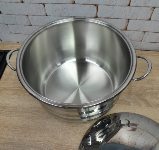 Каструля зі сталевою кришкою OMS з нержавіючої сталі для газу і індукці 3,3 л (2005.3,3) - фото 8 Каструля зі сталевою кришкою OMS з нержавіючої сталі для газу і індукці 3,3 л (2005.3,3) - фото 8