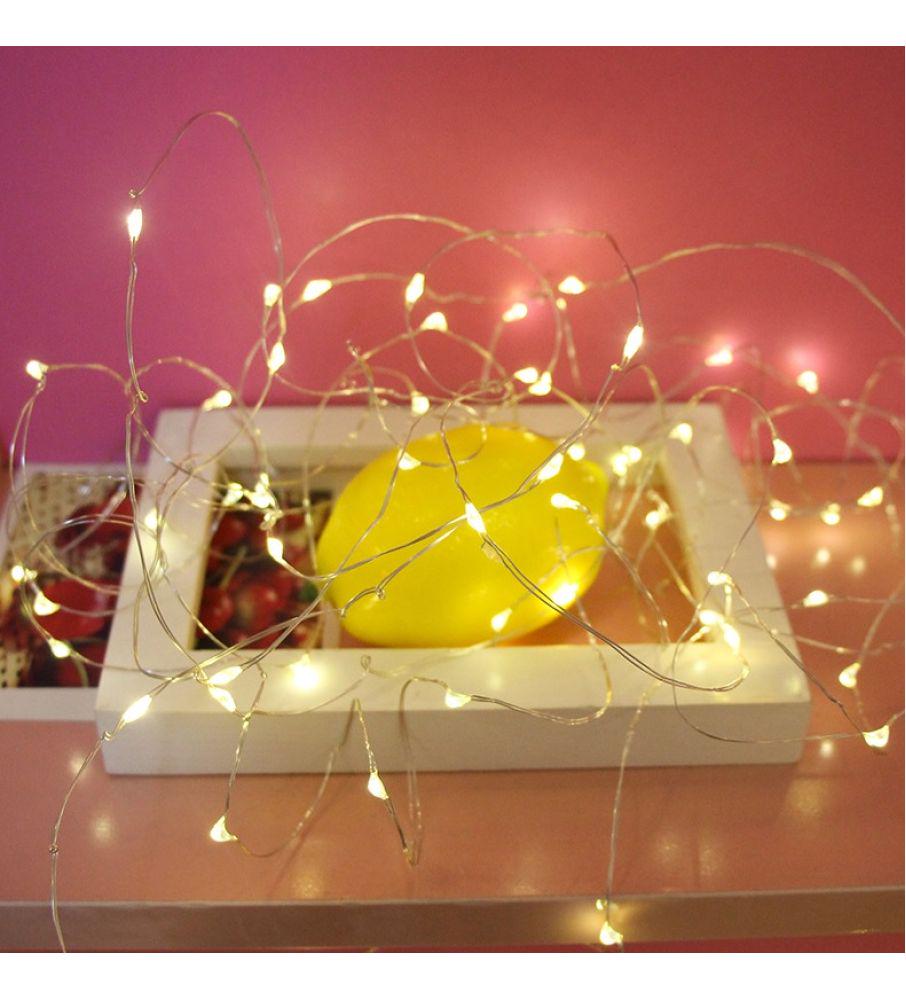 Гирлянда Роса на батарейках/USB разъем 100 LED 10 м Белый теплый (7654) - фото 2 Гирлянда Роса на батарейках/USB разъем 100 LED 10 м Белый теплый (7654) - фото 2