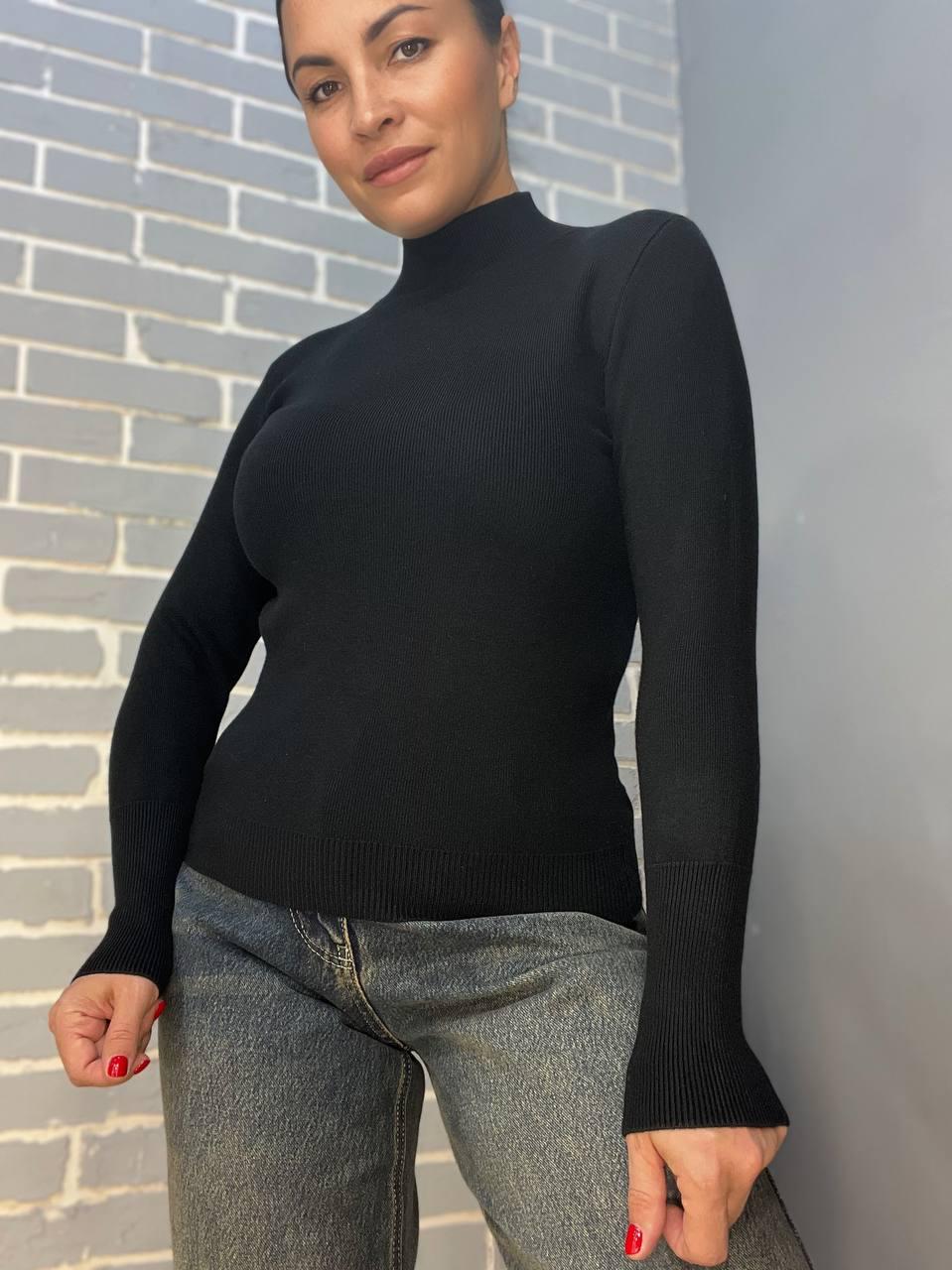 Свитер женский A-N 5688 р. 42-46 Черный (2973) - фото 1 Свитер женский A-N 5688 р. 42-46 Черный (2973) - фото 1