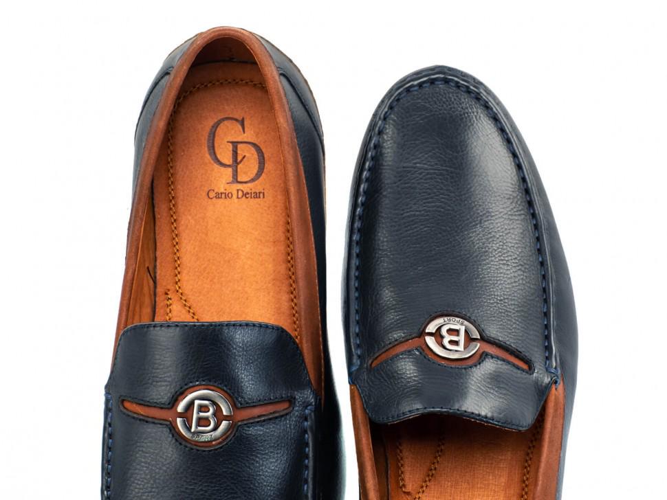 Мокасины Carlo Delari 7191136 р. 39 Темно-синий (18605) - фото 4