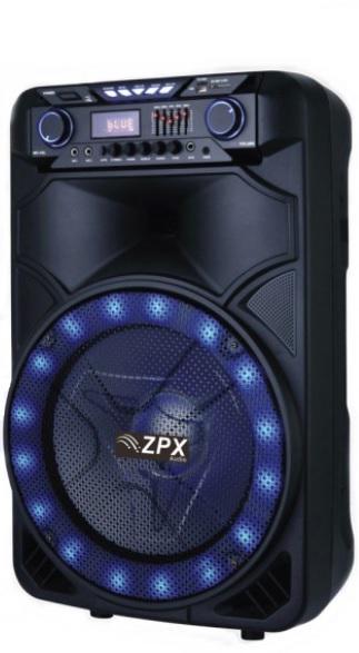 Портативная колонка ZPX ZX-8888 2x150 Вт Черный (ZPX-014)