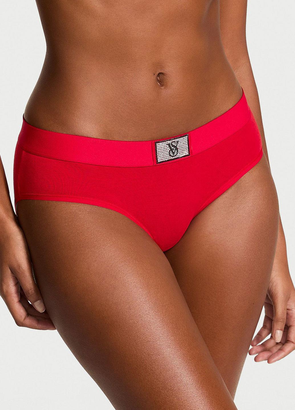 Трусики зі стразами Victoria's Secret XS Червоний (144000431951QD4XS)