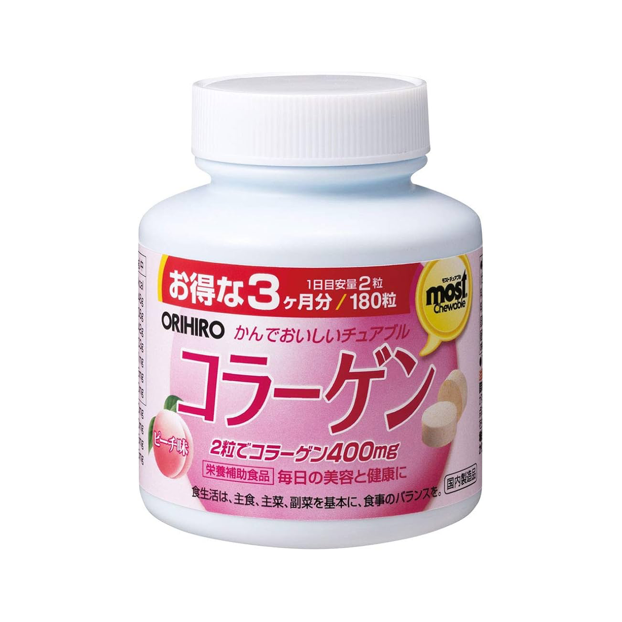 Коллаген с аминокислотами Orihiro MOST Chewable Collagen в жевательной форме 180 таблеток (2842038224) Коллаген с аминокислотами Orihiro MOST Chewable Collagen в жевательной форме 180 таблеток (2842038224)