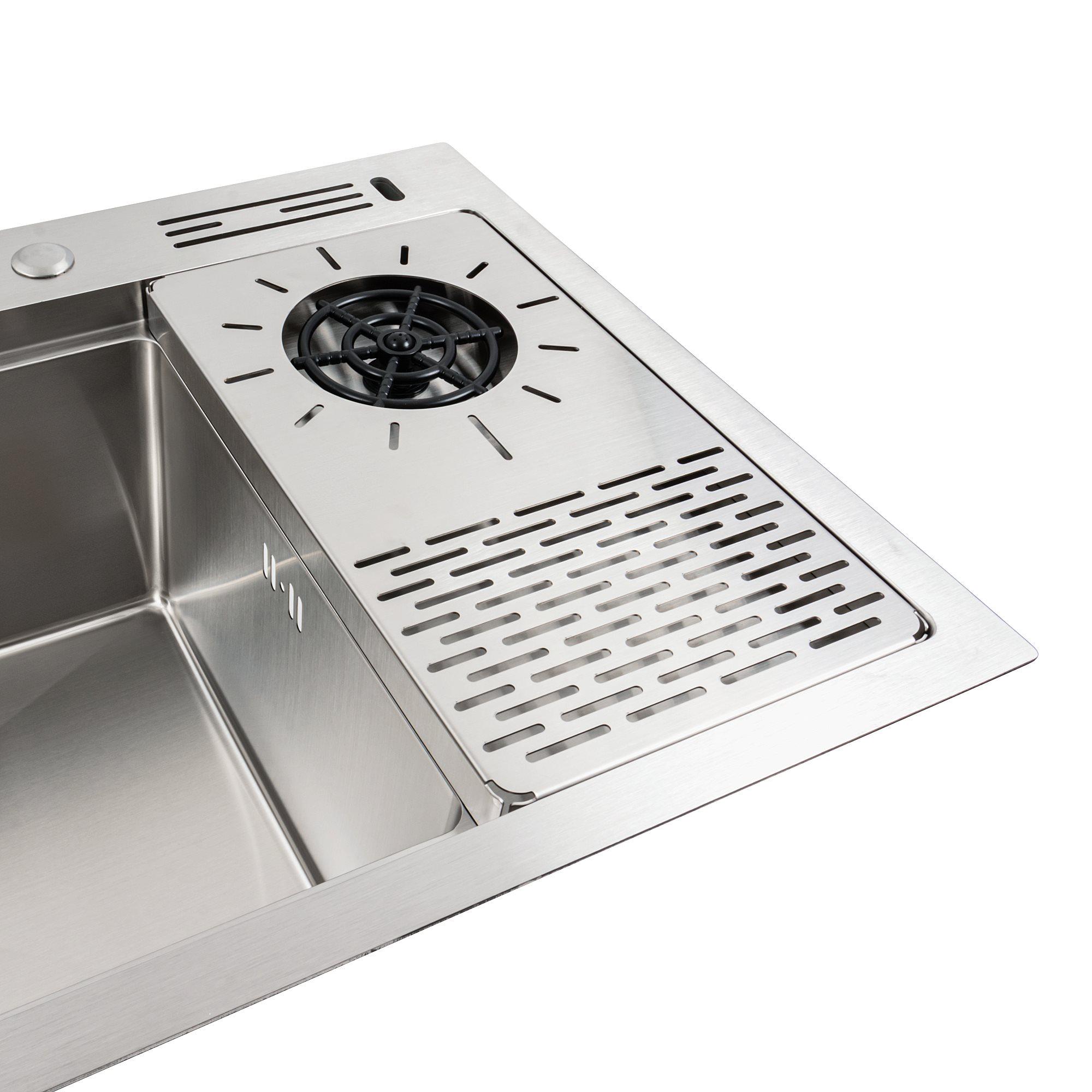 Мойка кухонная Platinum 78х46 см Нержавеющая сталь (24707439) - фото 3