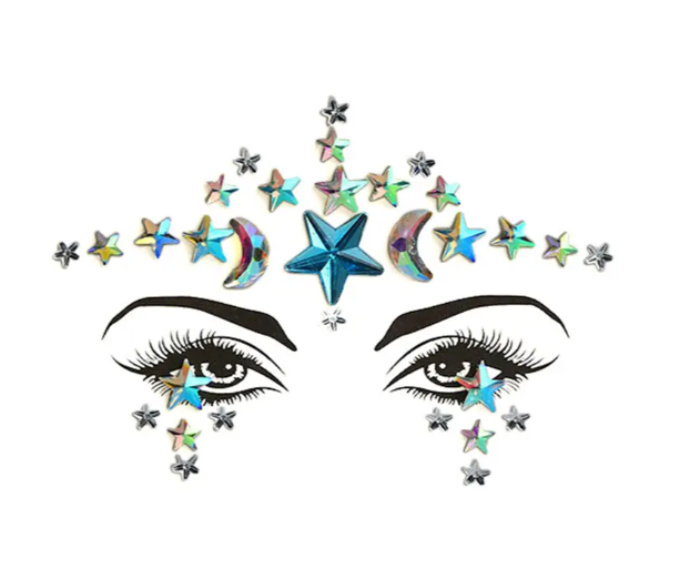 Наклейки стрази на обличчя унісекс One size Різнокольоровий (9088/3) Наклейки стрази на обличчя унісекс One size Різнокольоровий (9088/3)