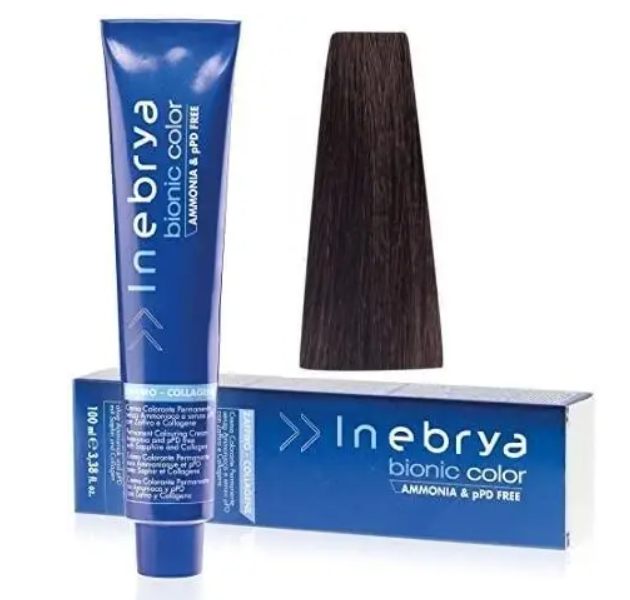 Крем-краска для волос INEBRYA Bionic Сolor стойкая без аммиака 100 мл 5/00 Интенсивный темно-коричневый Крем-краска для волос INEBRYA Bionic Сolor стойкая без аммиака 100 мл 5/00 Интенсивный темно-коричневый