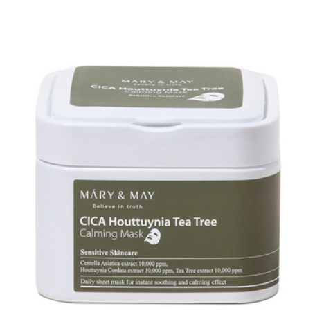 Маска успокаивающая для лица с экстрактом чайного дерева Mary&May CICA Houttuynia Tea Tree Calming Mask 30 шт. (2925845046)