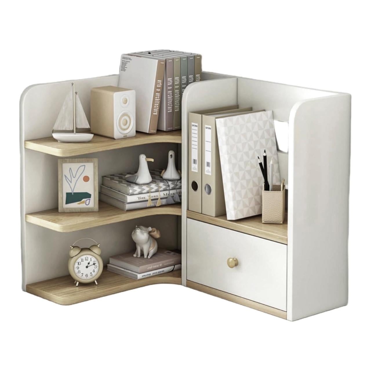 Полка-надстройка настольная из дерева Лаксин зефир-бланже (АКД-00772001)