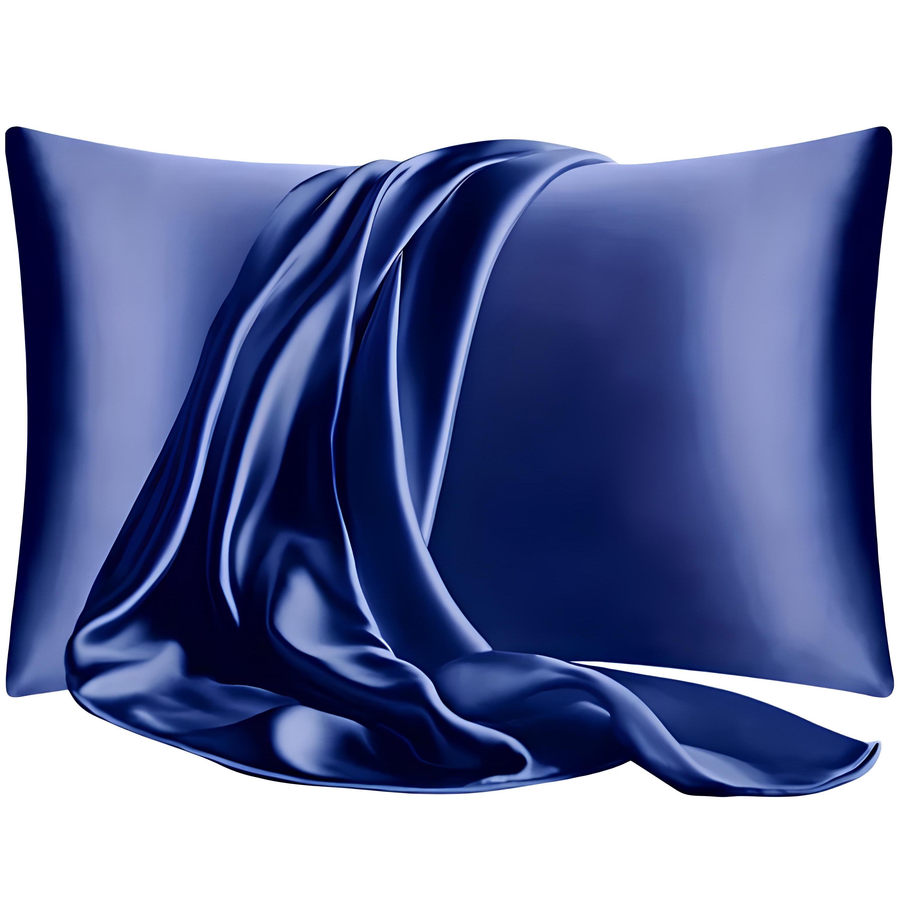 Наволочка шелковая Мулбери 19 мм 50х75 см Синий - фото 1