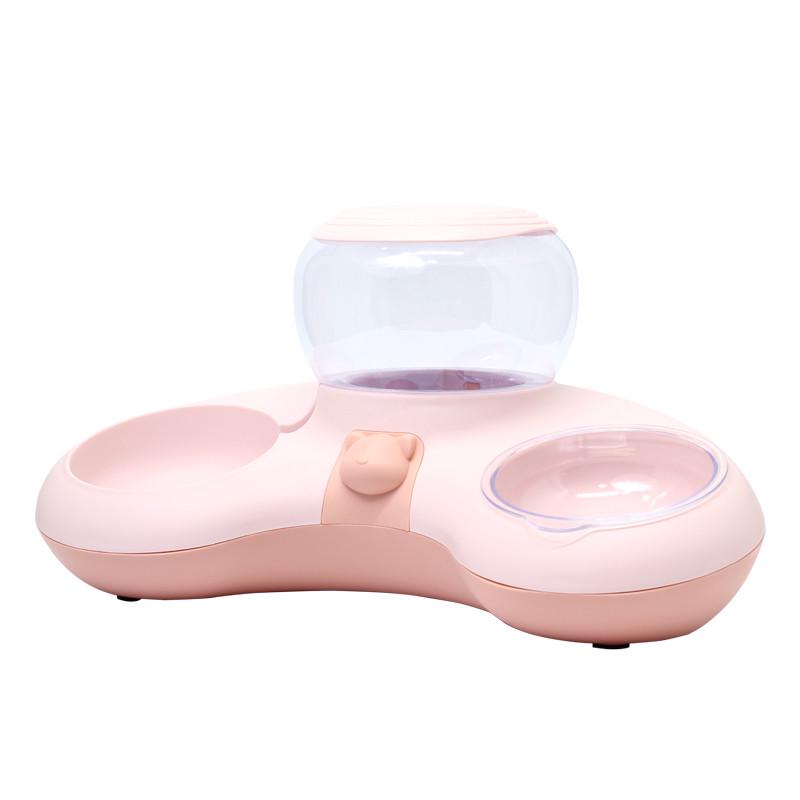 Миска для котов с поилкой двойная Hoopet 27415 Pink 39x16 см