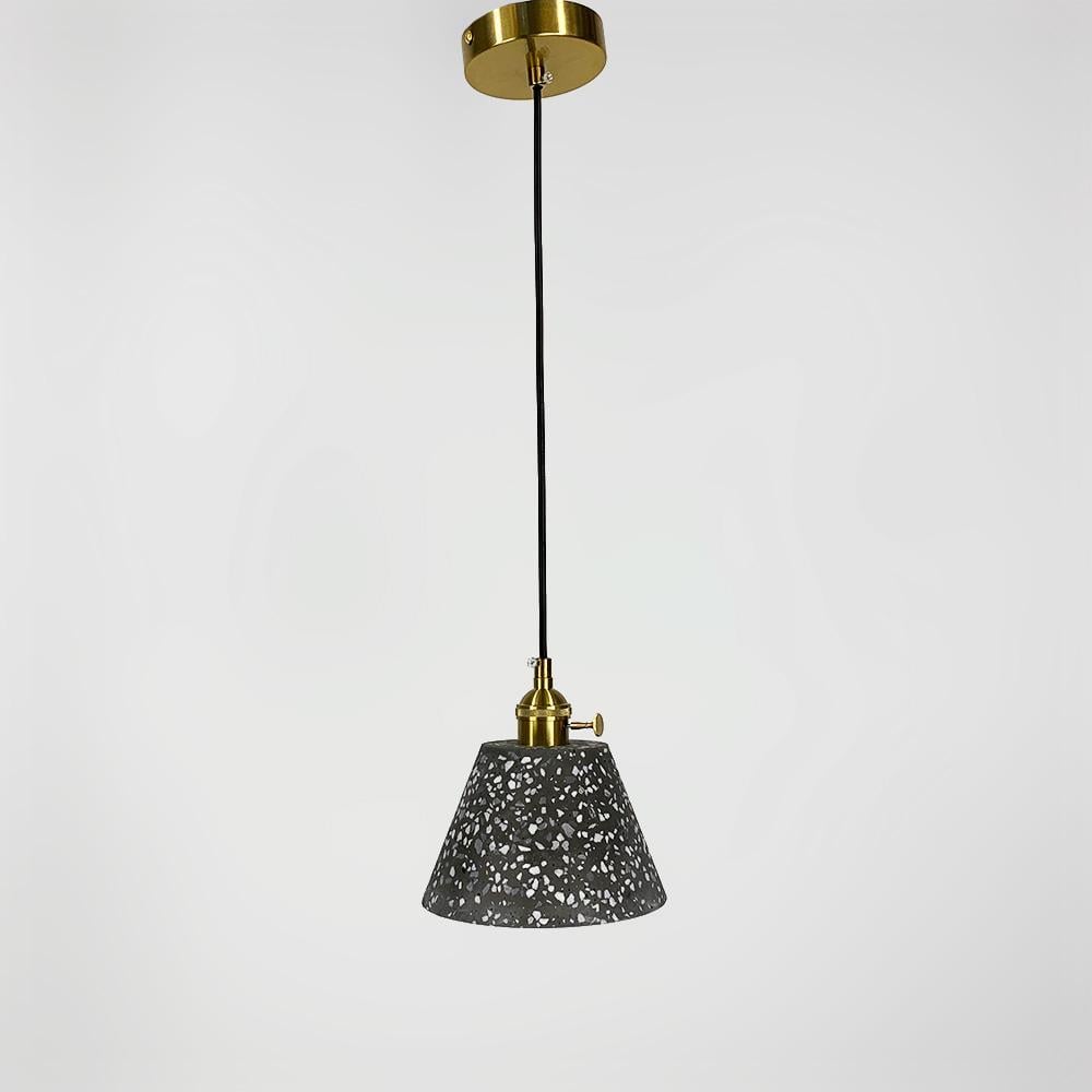 Подвес Line.F MJ 165/1 BK Terrazzo Cono с серым бетонным плафоном в стиле Ар-деко (3252_6532)