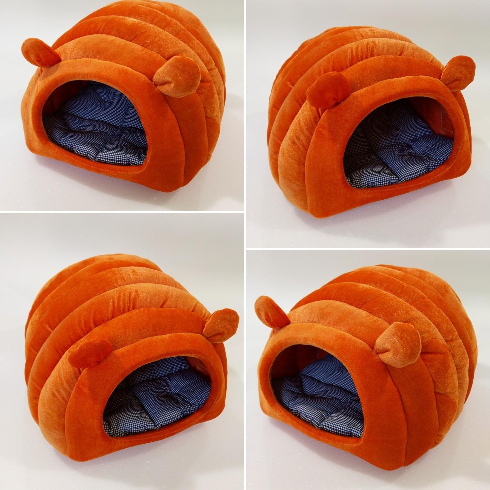 Домик-лежак для домашних животных Luх home Гусеница с подушкой 48х40х36 см Оранжевый (26858193) - фото 2