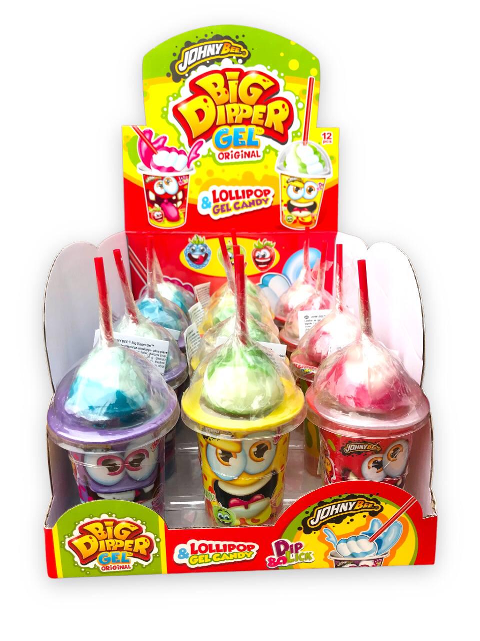 Леденцы Johny Bee Big dipper gel с гелем для погружения Сливки 12 шт. (00000003757) Леденцы Johny Bee Big dipper gel с гелем для погружения Сливки 12 шт. (00000003757)