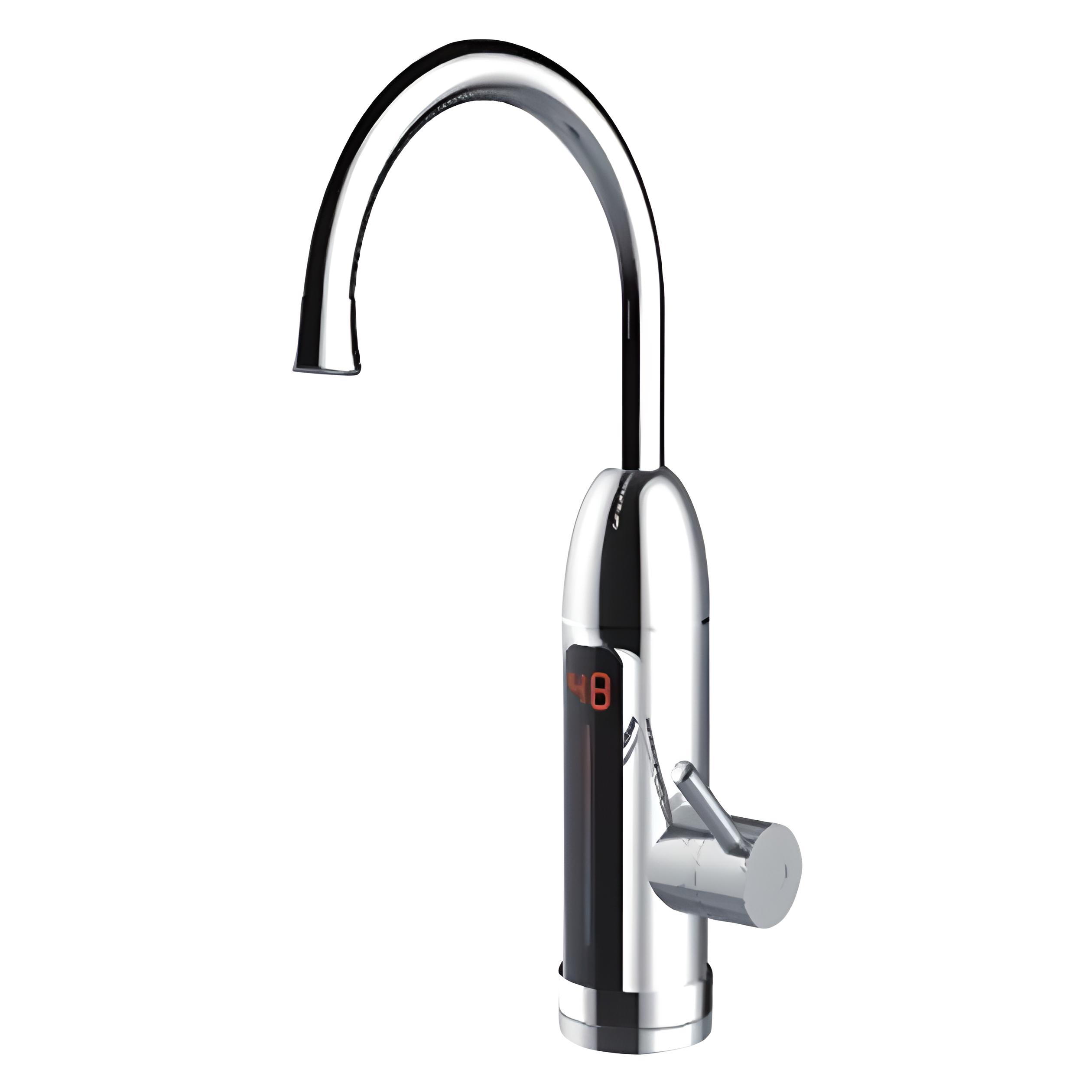 Кран водонагреватель Delimano RX-012 проточный с нижним подключением Серебристый