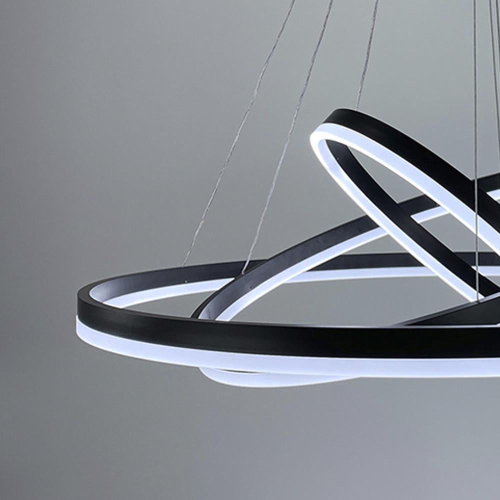 Люстра Led на три кольца 60/40/20 см Черный (G 68-600+400+200 BK) - фото 6 Люстра Led на три кольца 60/40/20 см Черный (G 68-600+400+200 BK) - фото 6